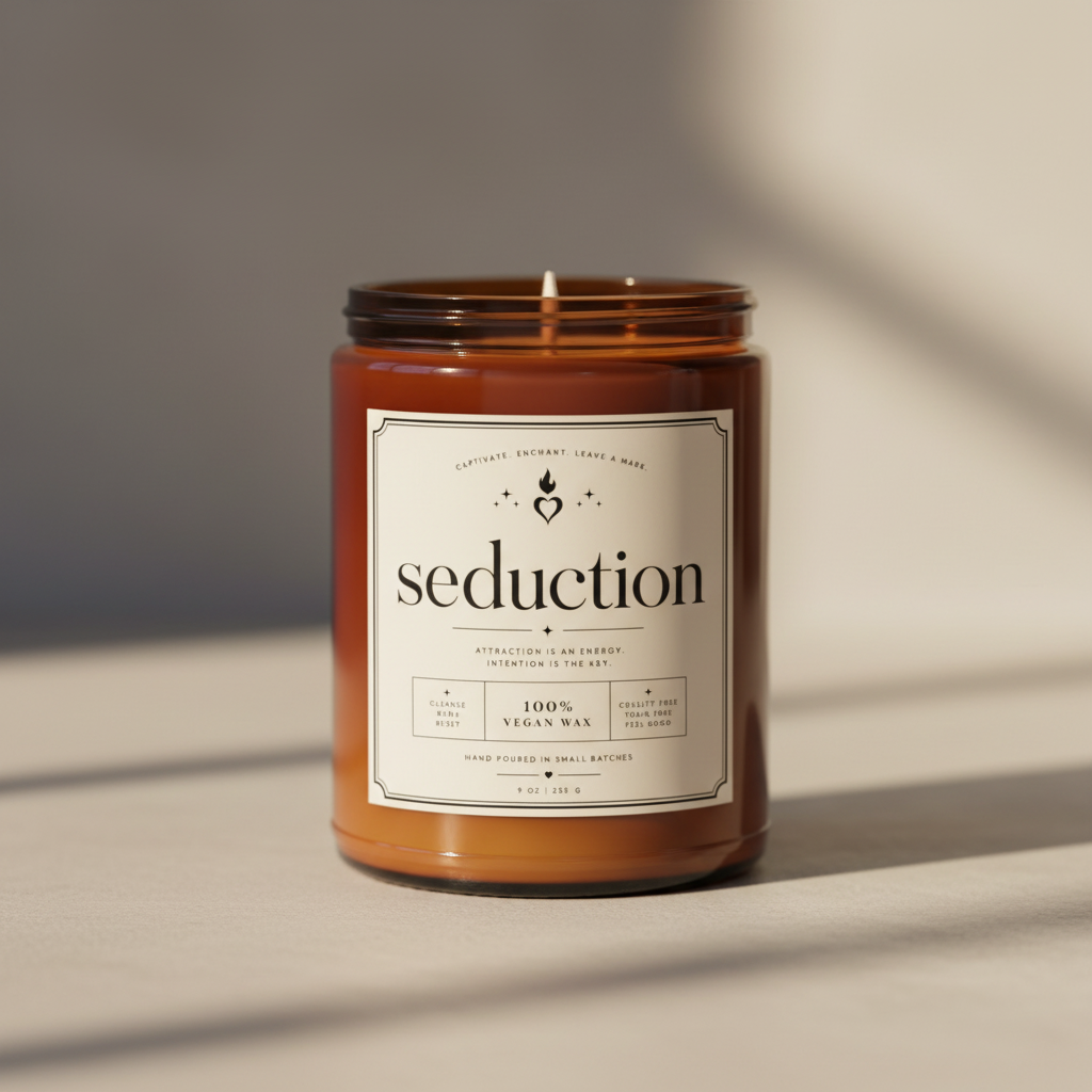 Seduction Candle on Amber Jar